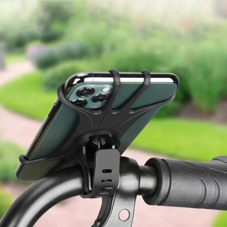 Detachable Bicycle Cell Phone Holder For 4-7.9 Inch Phones(Black)