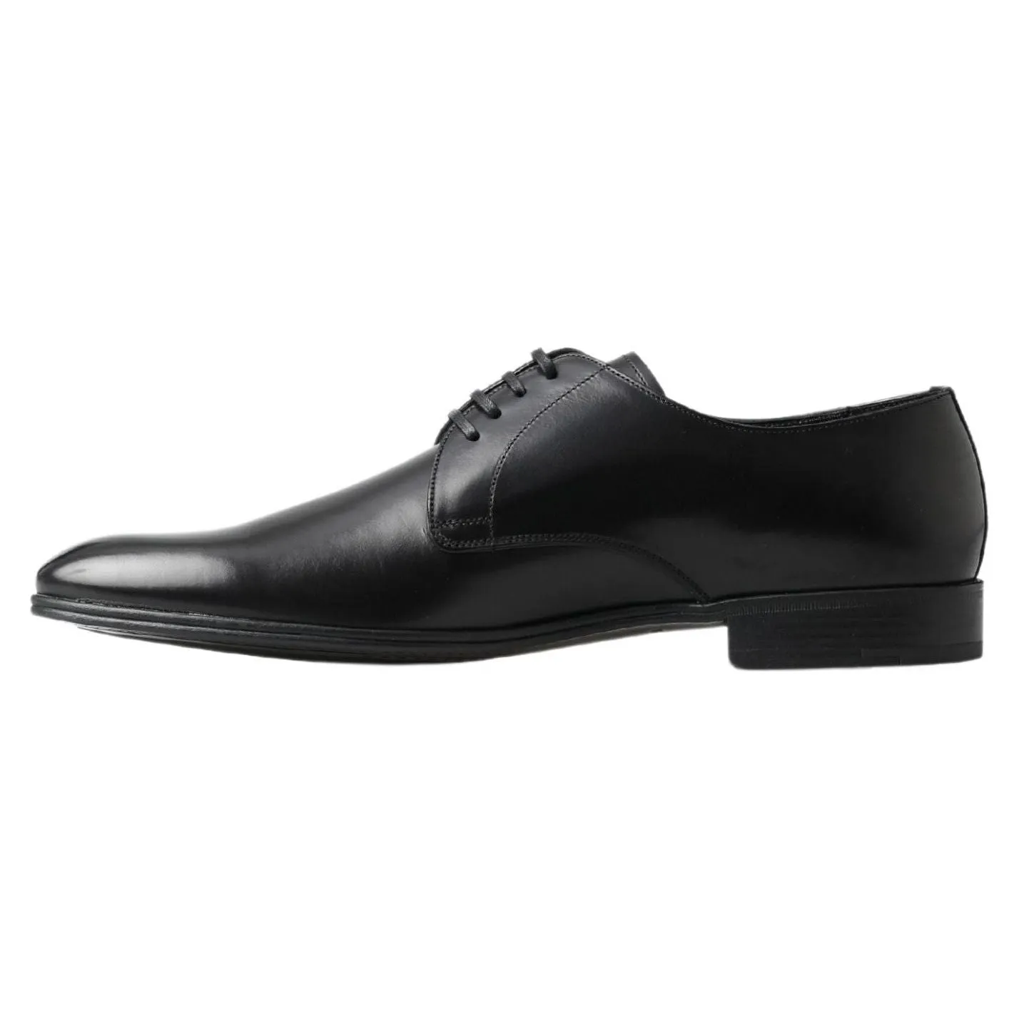 Dolce & Gabbana Classic Black Leather Derby Shoes