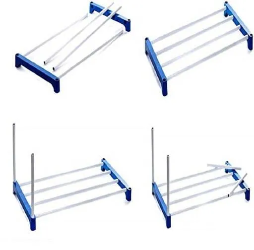 DPH 6 Shelf Shoe Rack(Blue & White), Sturdy, Kitchen Storage, Shoe Stand, Metal, Plastic, Multipurpose use, Space-Saving, Shoe Organizer, Rover Rack, Shoe Storage, Shoe Rack