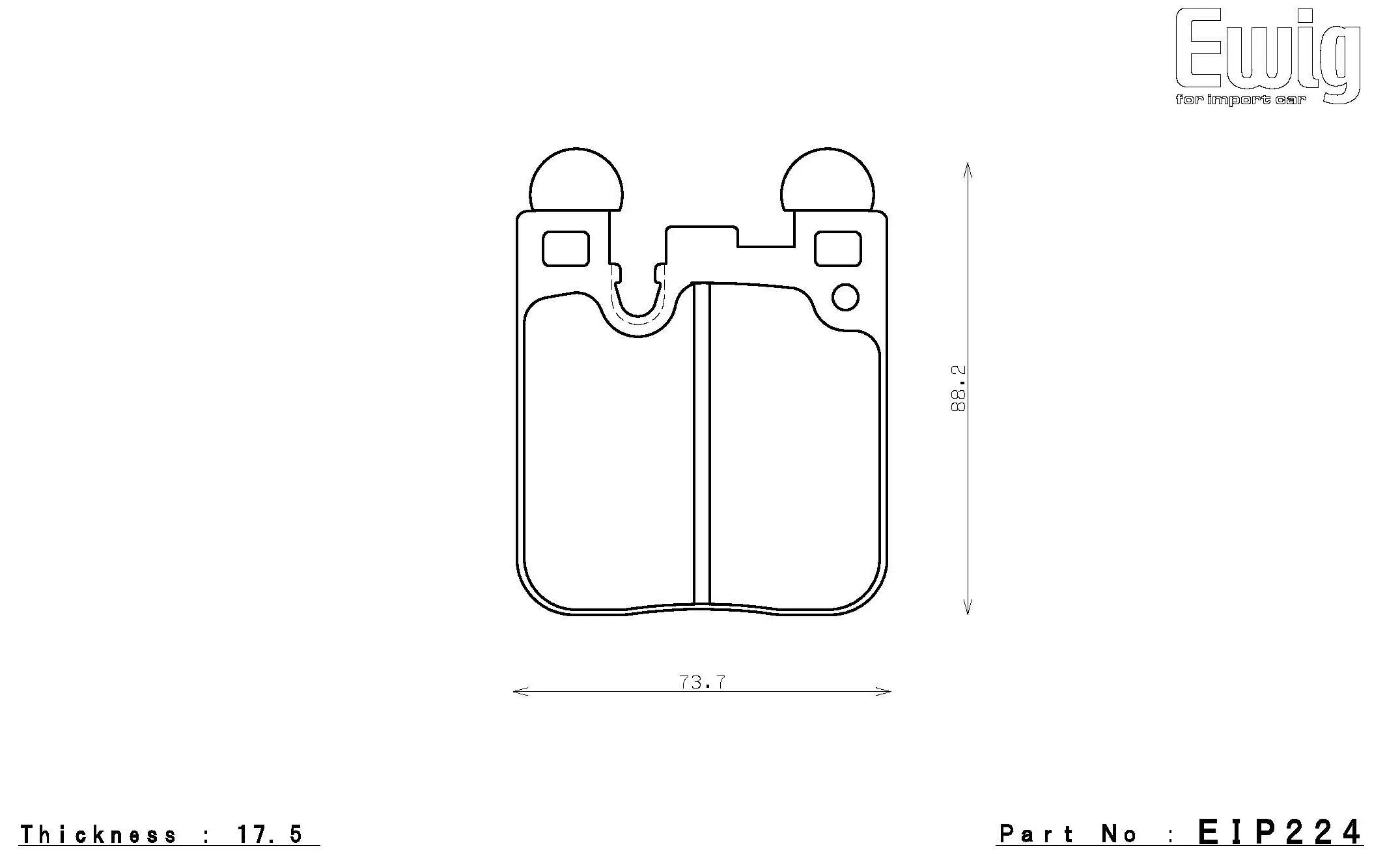 ENDLESS EIP224ME20 Rear brake pads for BMW M2 (F87)/M3 (F80)/M4 (F82)