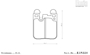 ENDLESS EIP224ME20 Rear brake pads for BMW M2 (F87)/M3 (F80)/M4 (F82)