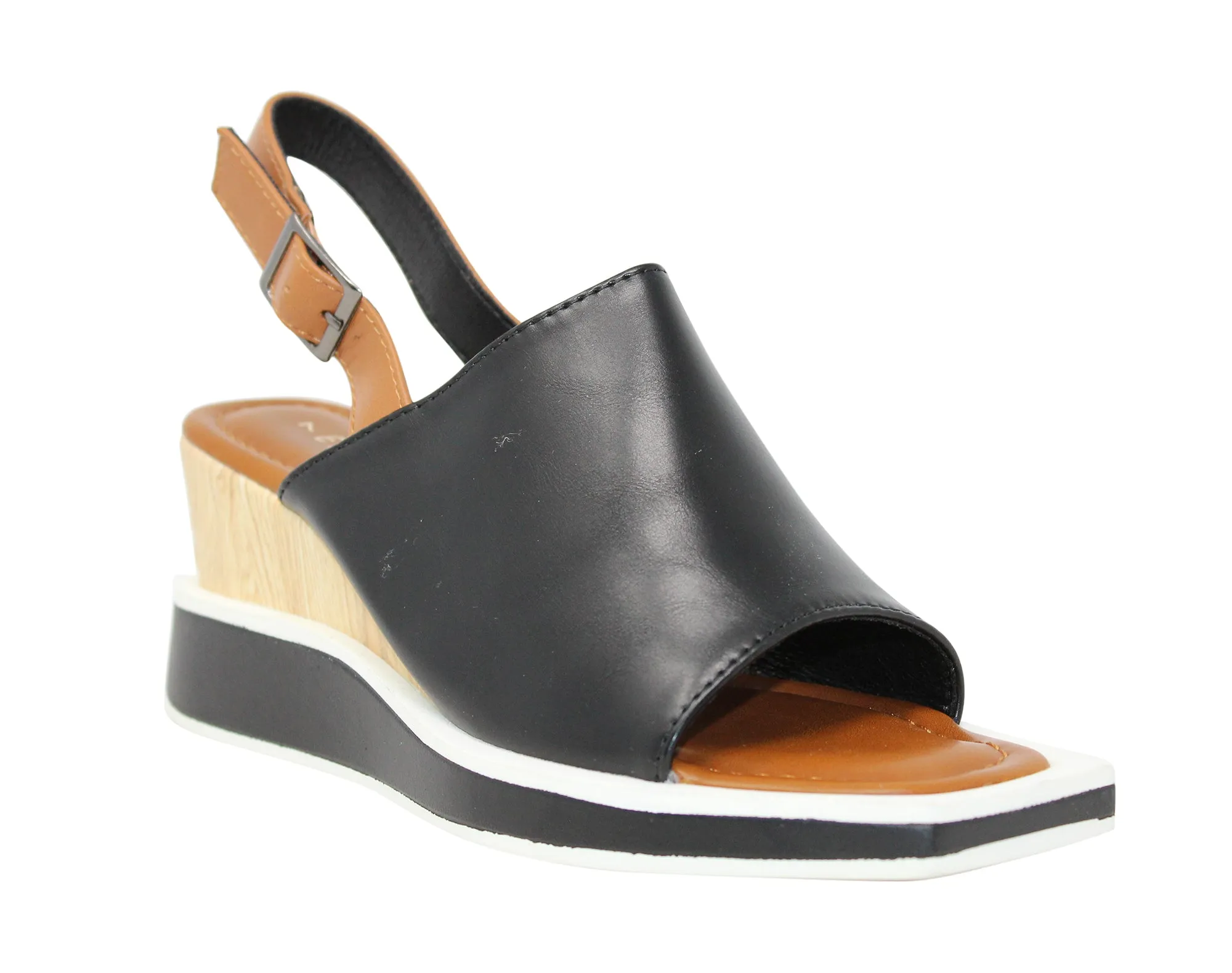 Extreme Shoes Women's Tasha Wedge Open Back Sandal