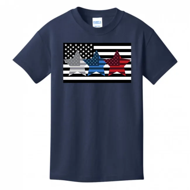 Flag Star Kid's T-shirt - Ships from The US