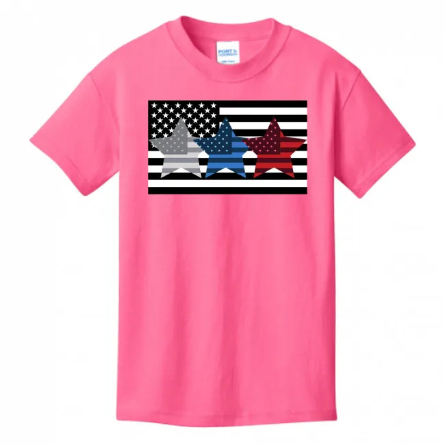 Flag Star Kid's T-shirt - Ships from The US