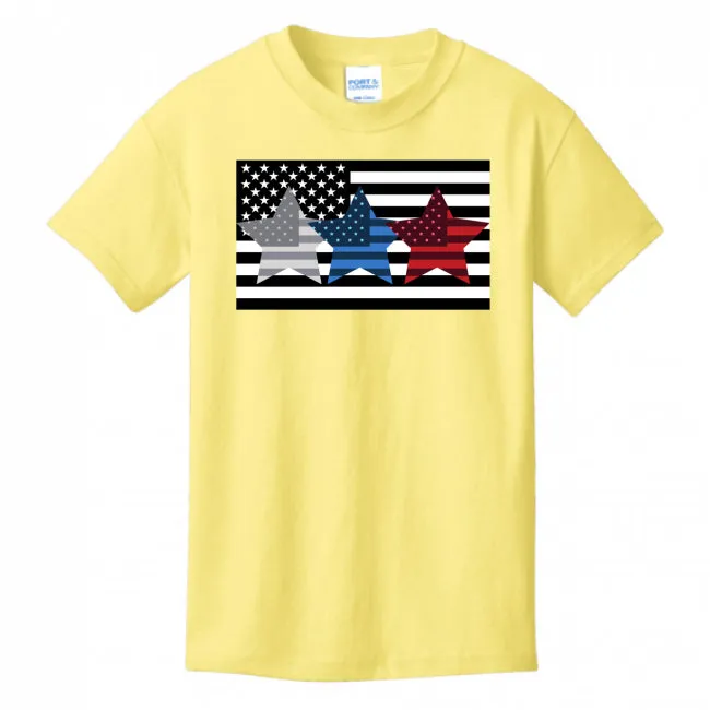 Flag Star Kid's T-shirt - Ships from The US