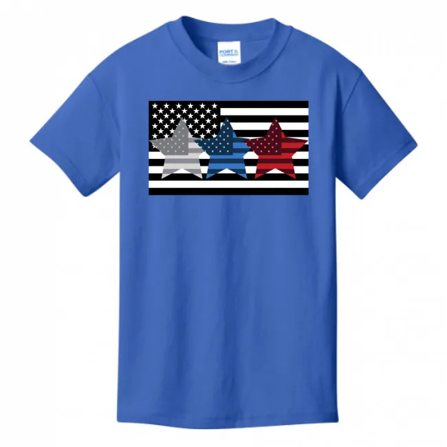 Flag Star Kid's T-shirt - Ships from The US