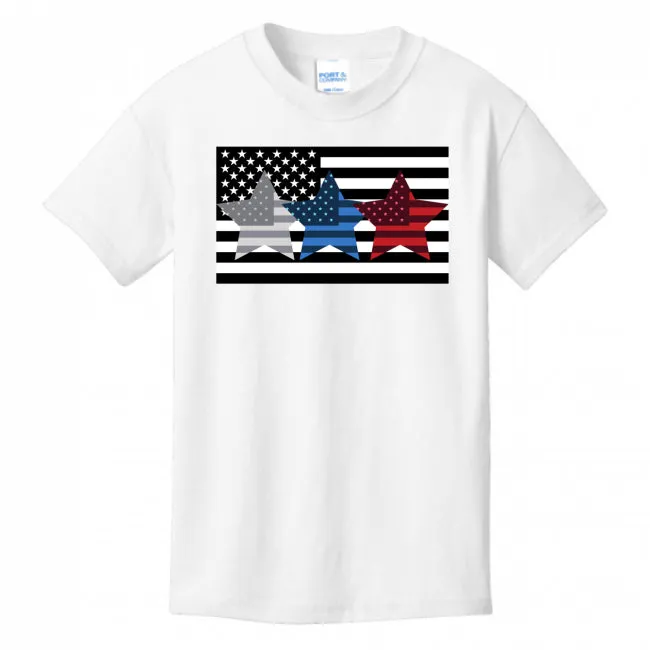 Flag Star Kid's T-shirt - Ships from The US