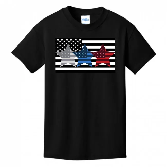 Flag Star Kid's T-shirt - Ships from The US