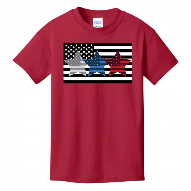 Flag Star Kid's T-shirt - Ships from The US