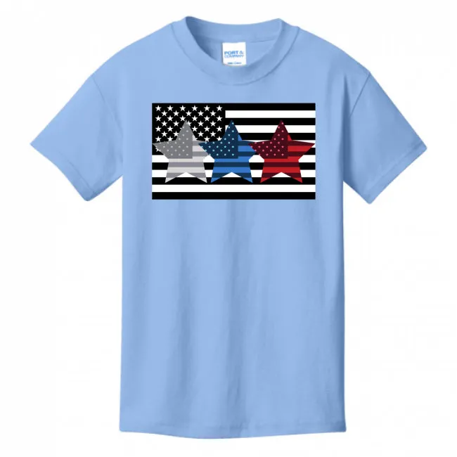 Flag Star Kid's T-shirt - Ships from The US