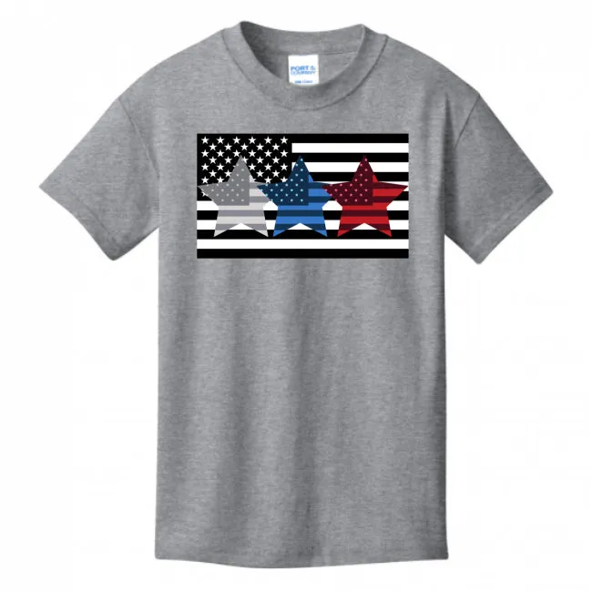 Flag Star Kid's T-shirt - Ships from The US