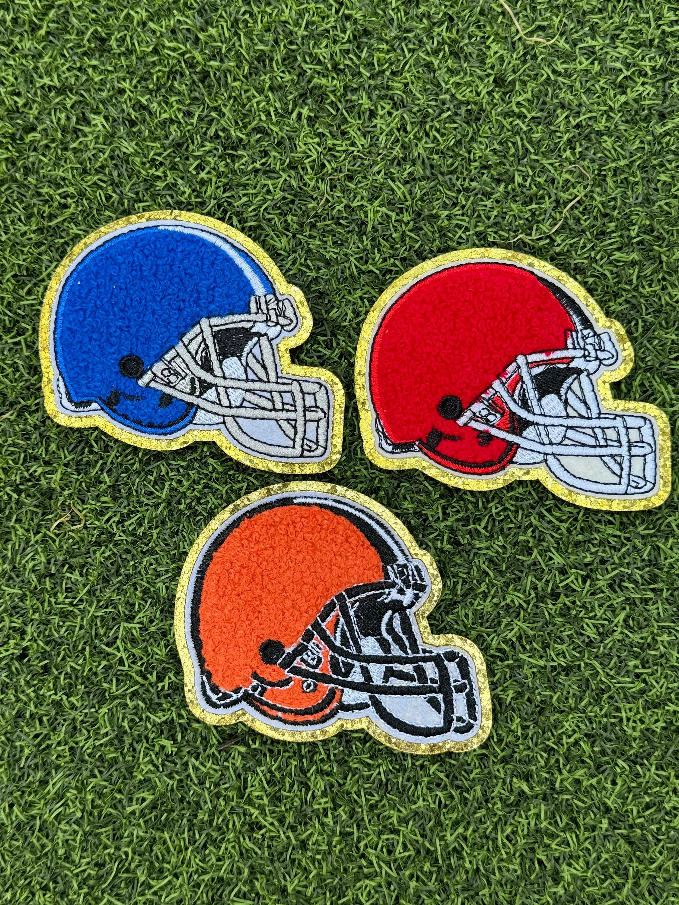 Football Helmet Iron On Patches