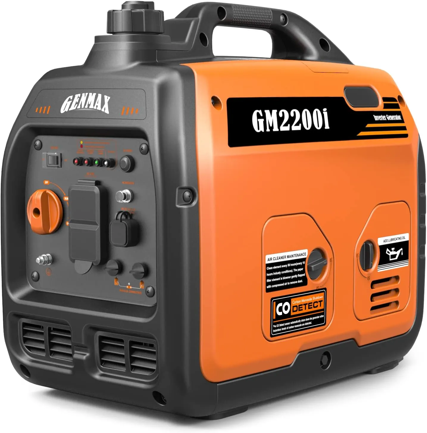 GENMAX GM2200i 20 Amp 1800W/2200W Gas Inverter Generator with CO Detect Parallel Ready New