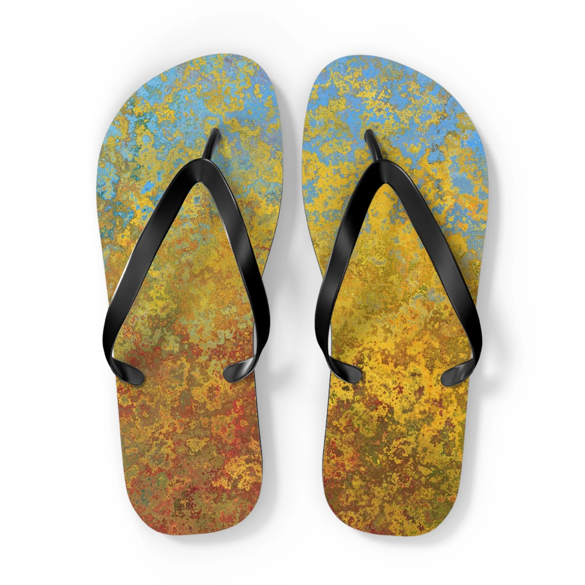 Gold and blue spots - Inovax Flip Flops