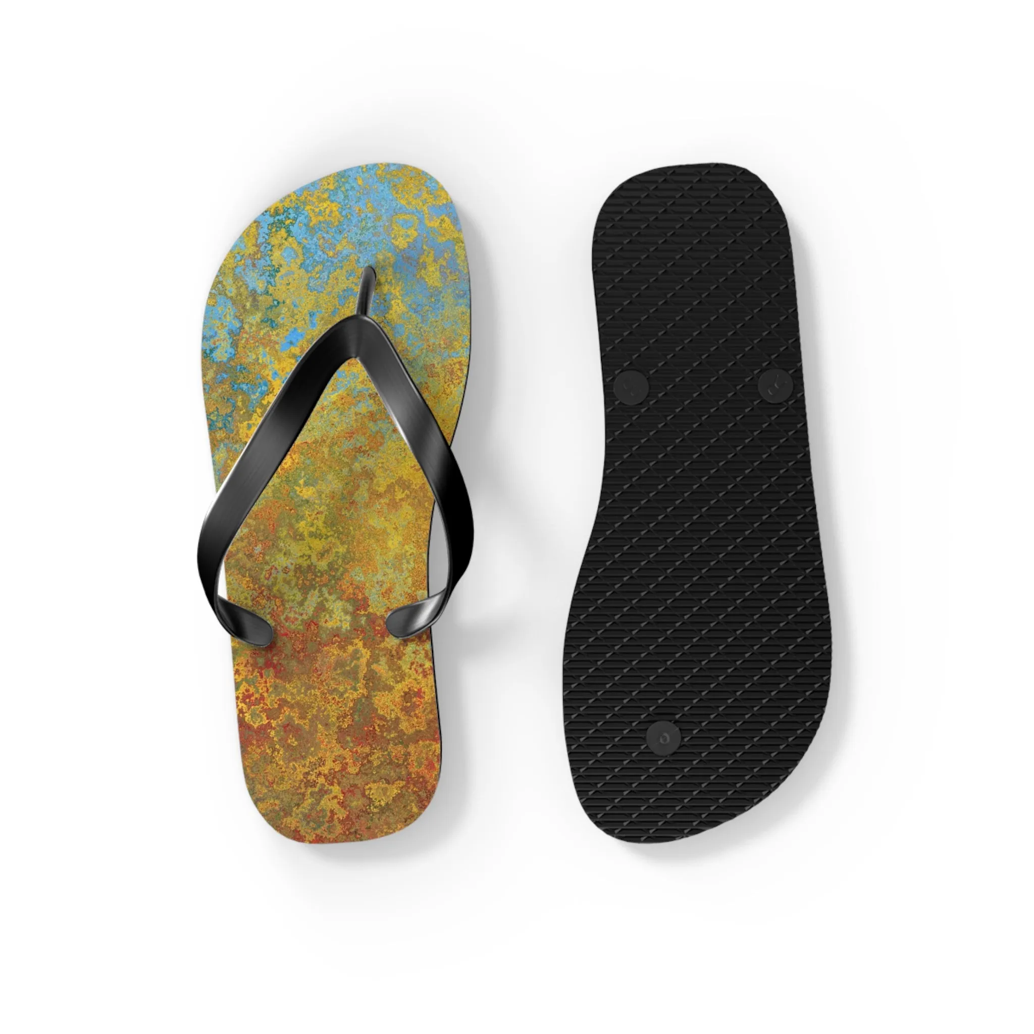 Gold and blue spots - Inovax Flip Flops