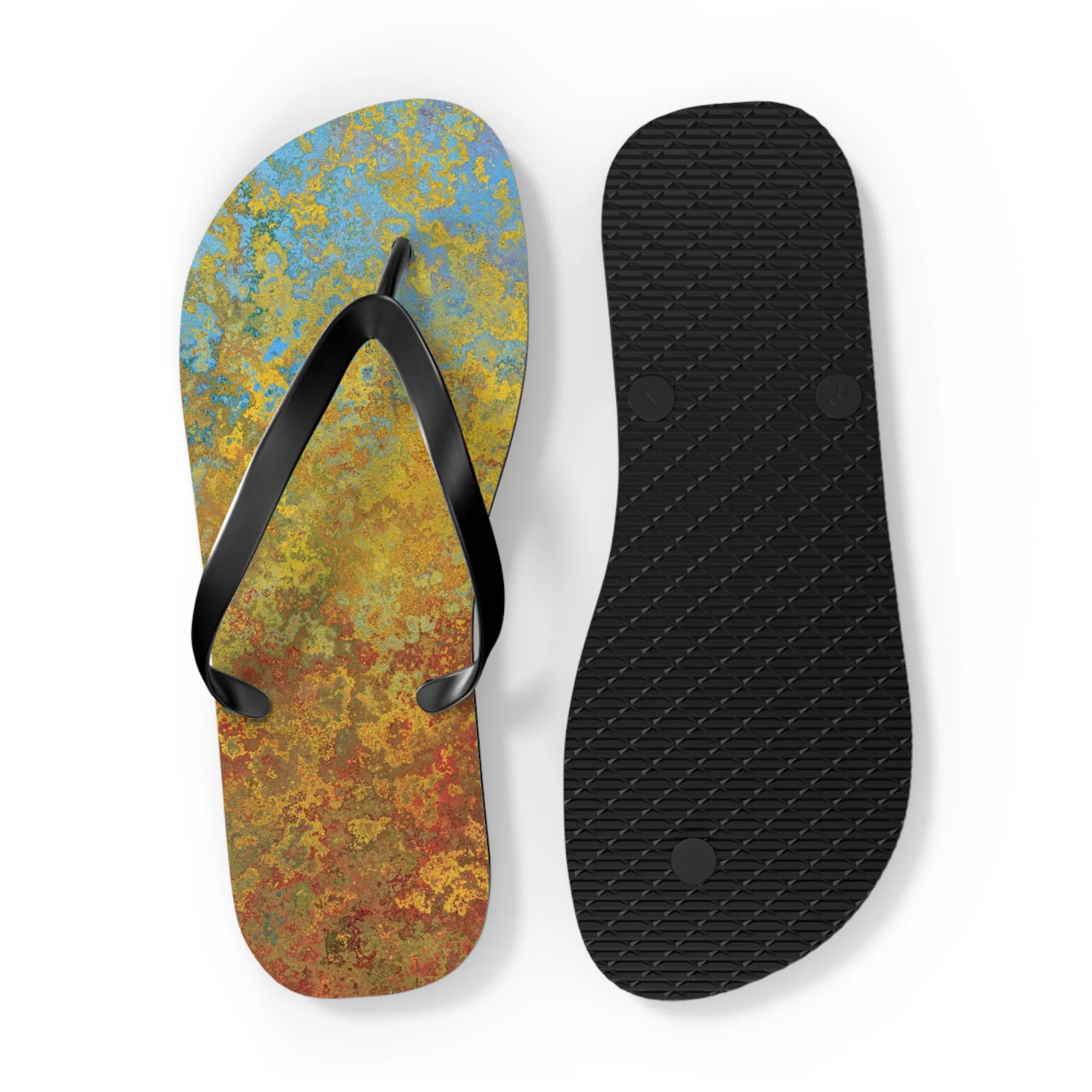 Gold and blue spots - Inovax Flip Flops