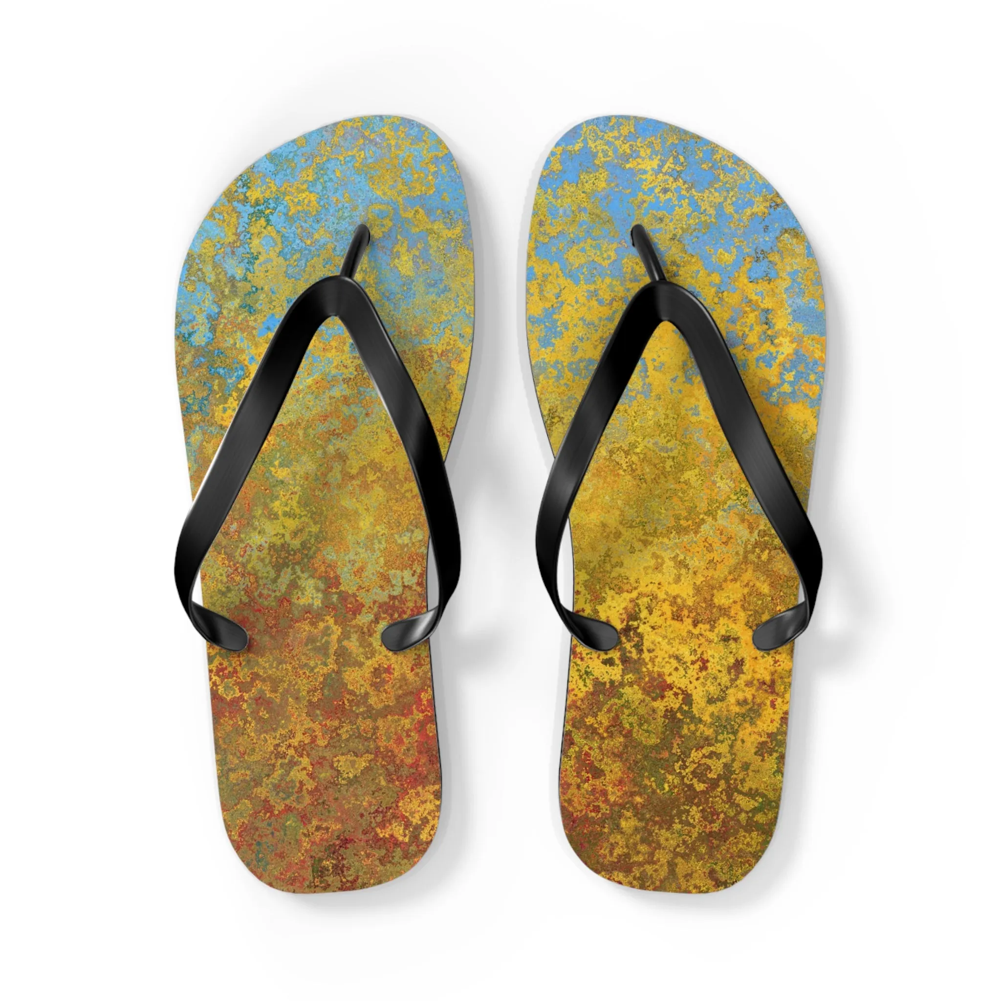 Gold and blue spots - Inovax Flip Flops