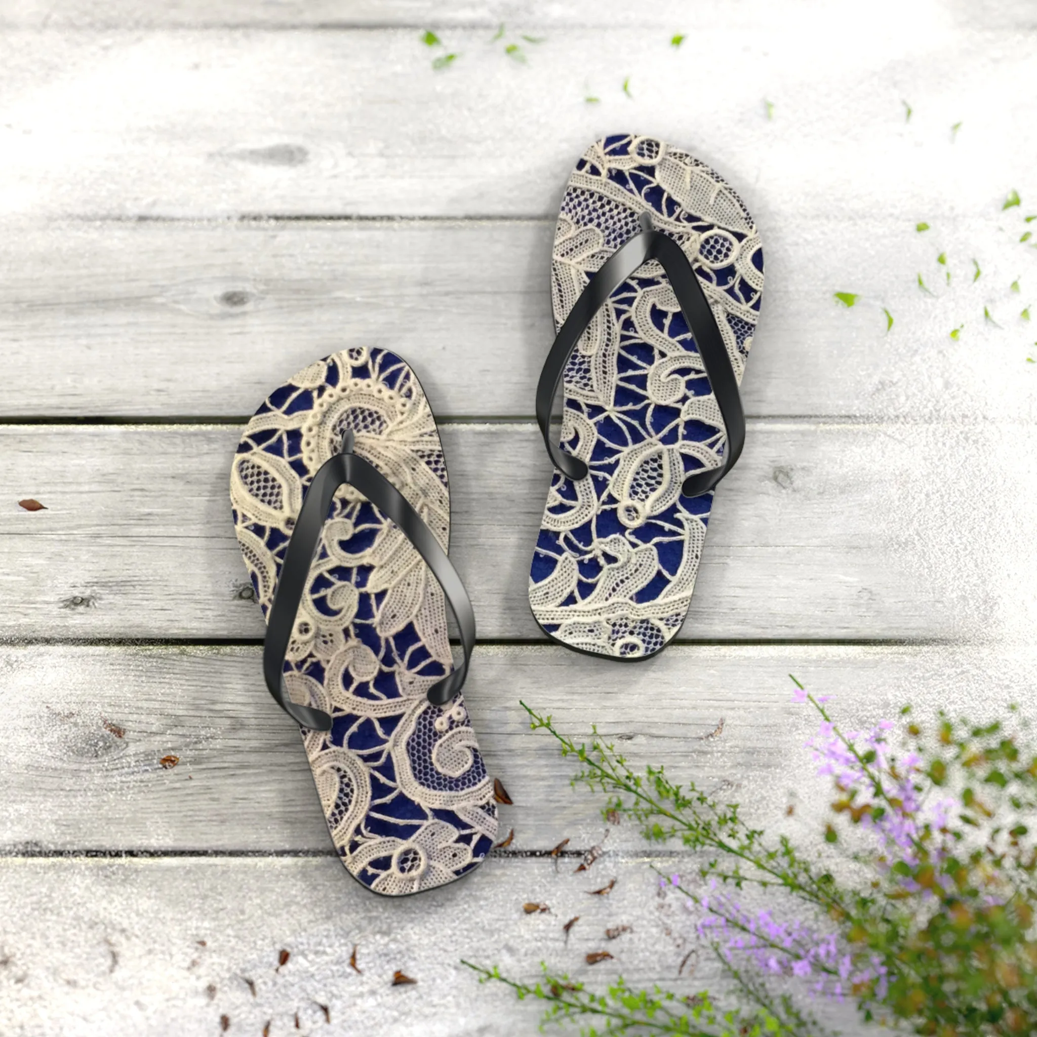 Golden and Blue - Inovax Flip Flops