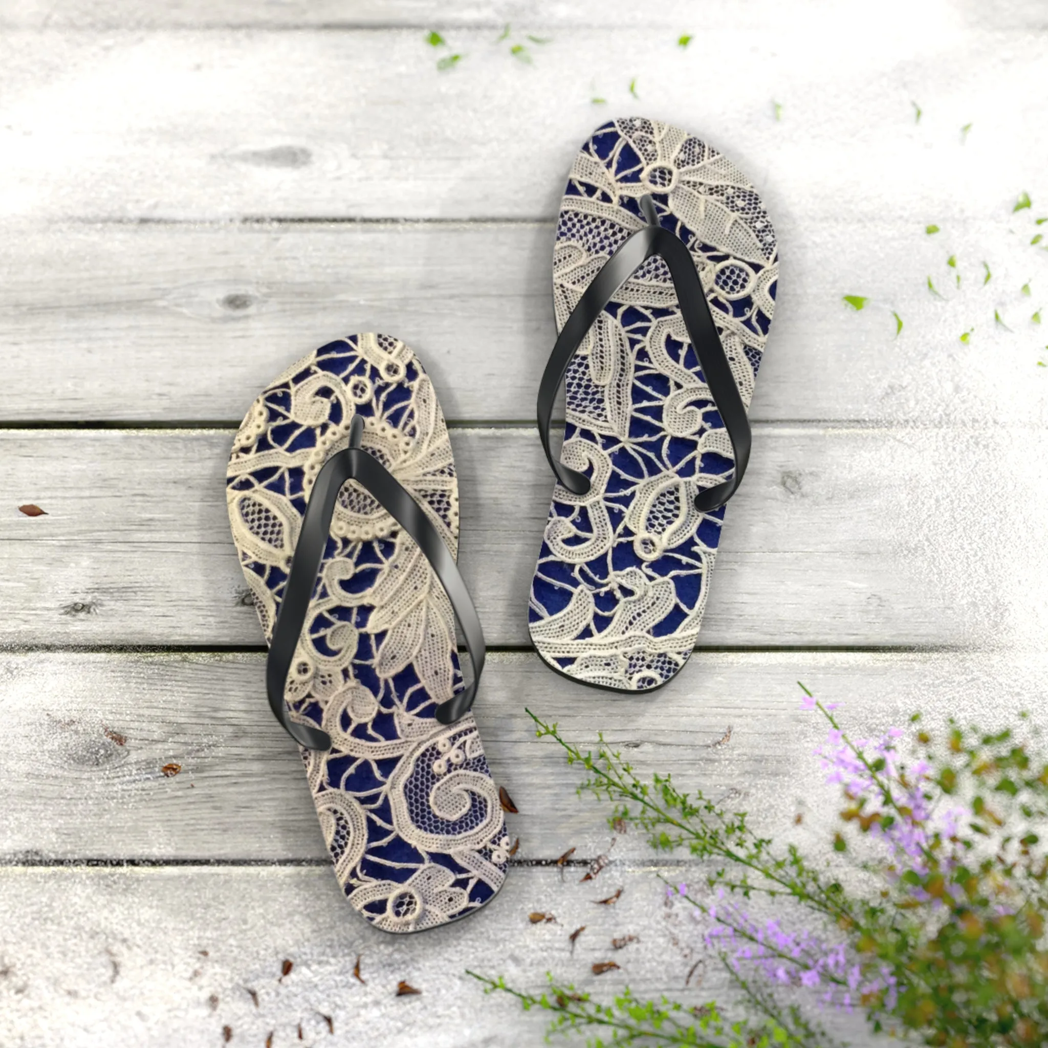 Golden and Blue - Inovax Flip Flops