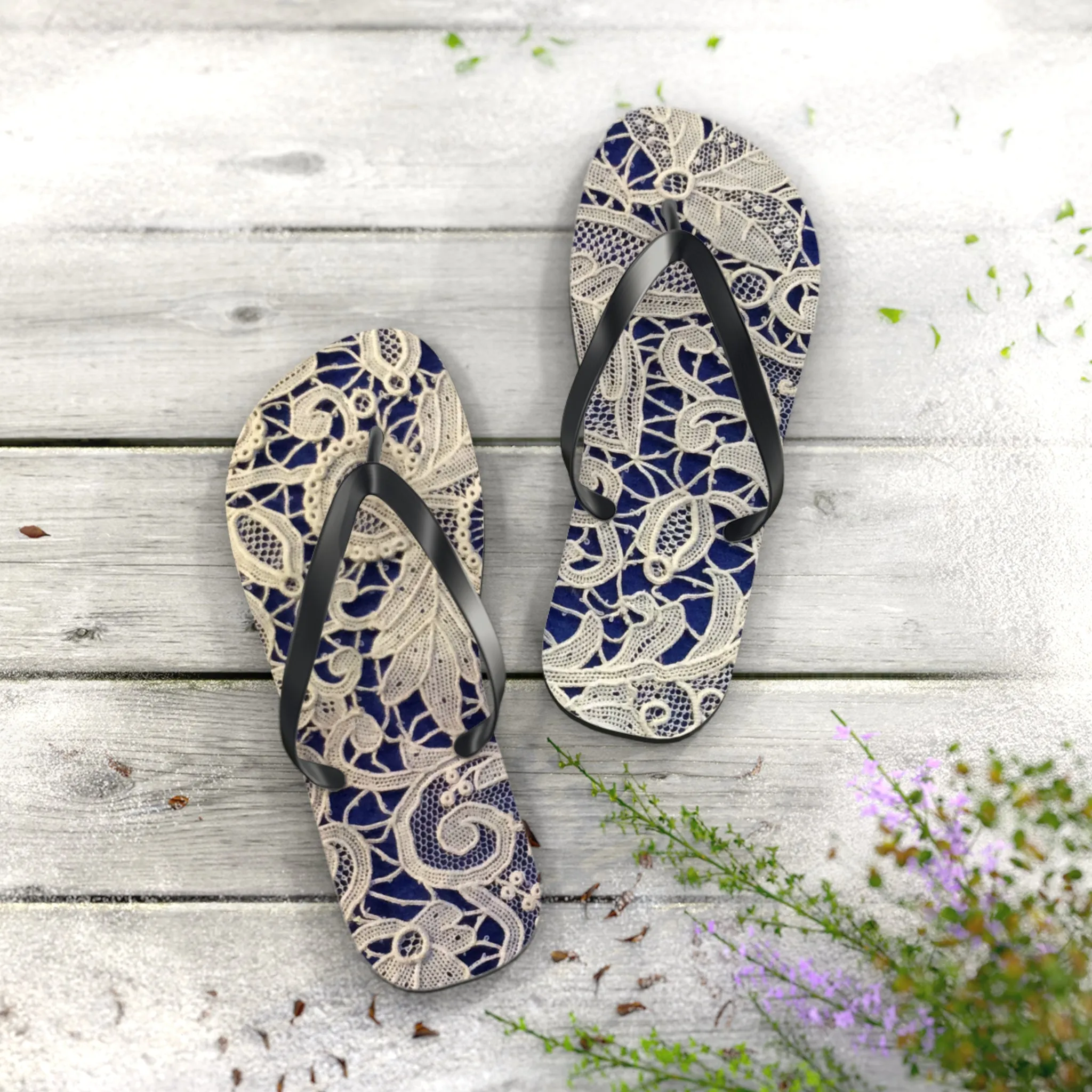 Golden and Blue - Inovax Flip Flops