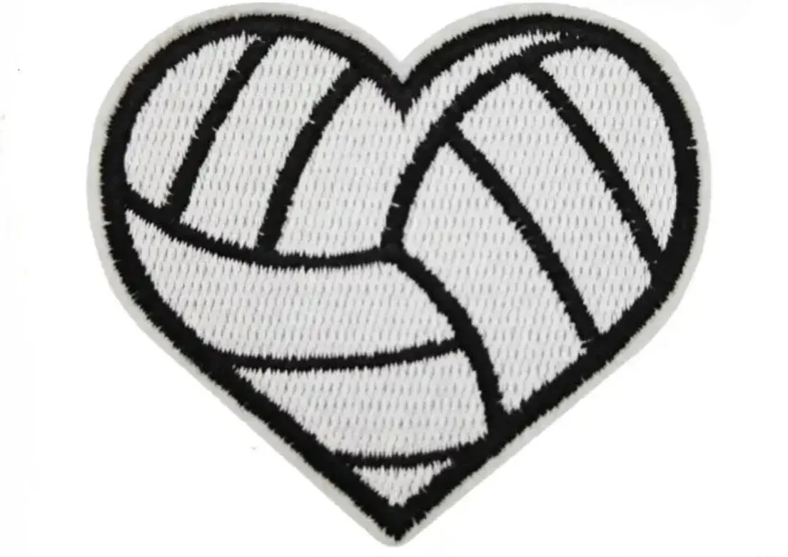 Heart Sports Iron On Patches