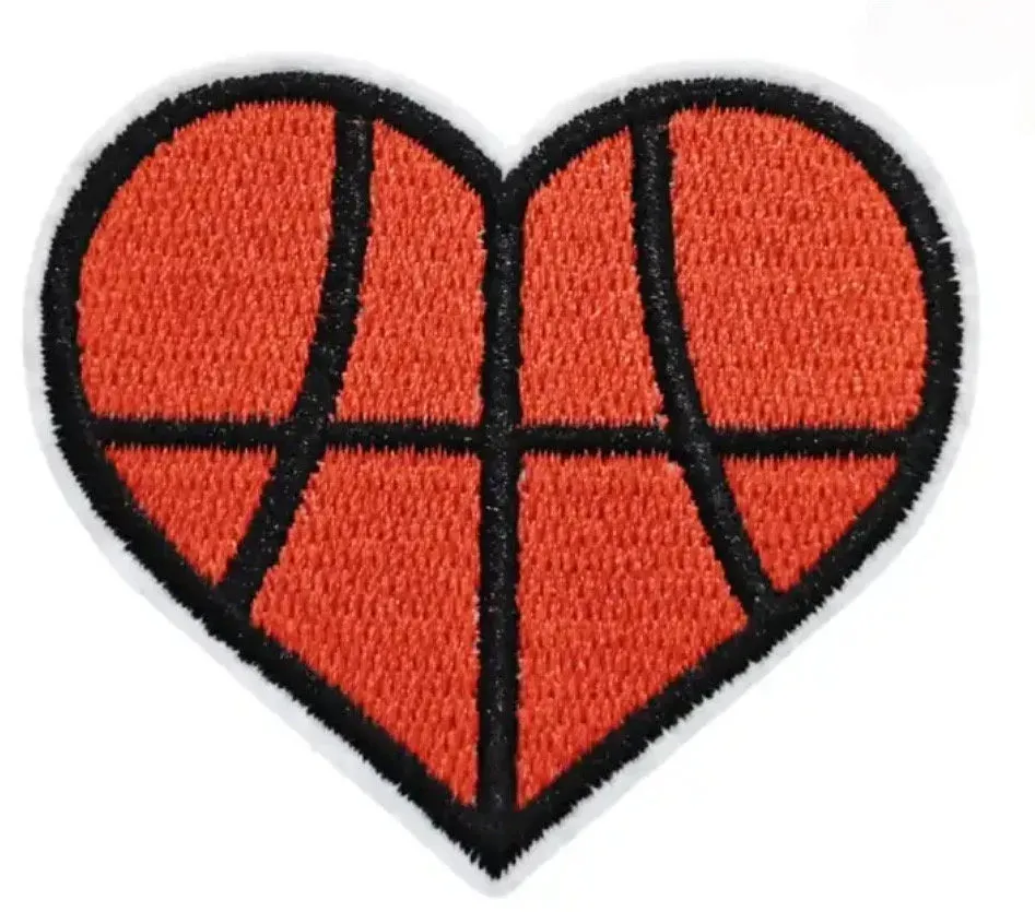 Heart Sports Iron On Patches