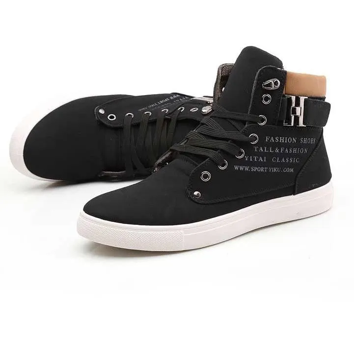 Hot Men Shoes Sapatos Tenis Masculino Male Fashion Spring Autumn Leather Shoe For Men Casual High Top Shoes Canvas Sneakers