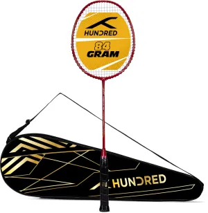 Hundred Powertek 909 Strung Badminton Racquet (Red)