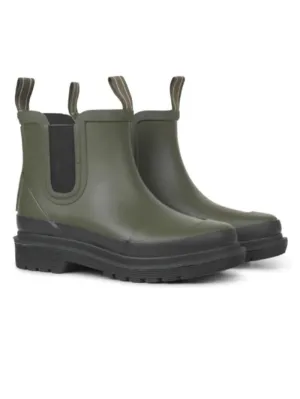 Ilse Jacobsen T Short Rubber Wellington Boots Army Green  RUB30C 410