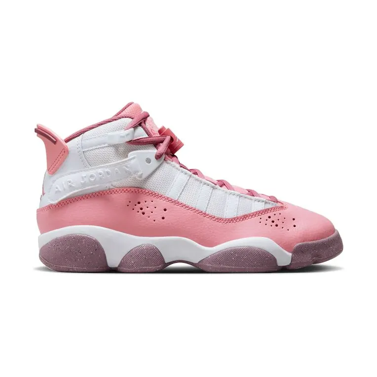 Kid's Jordan 6 Rings Shoes - Coral Chalk / White / Desert Berry