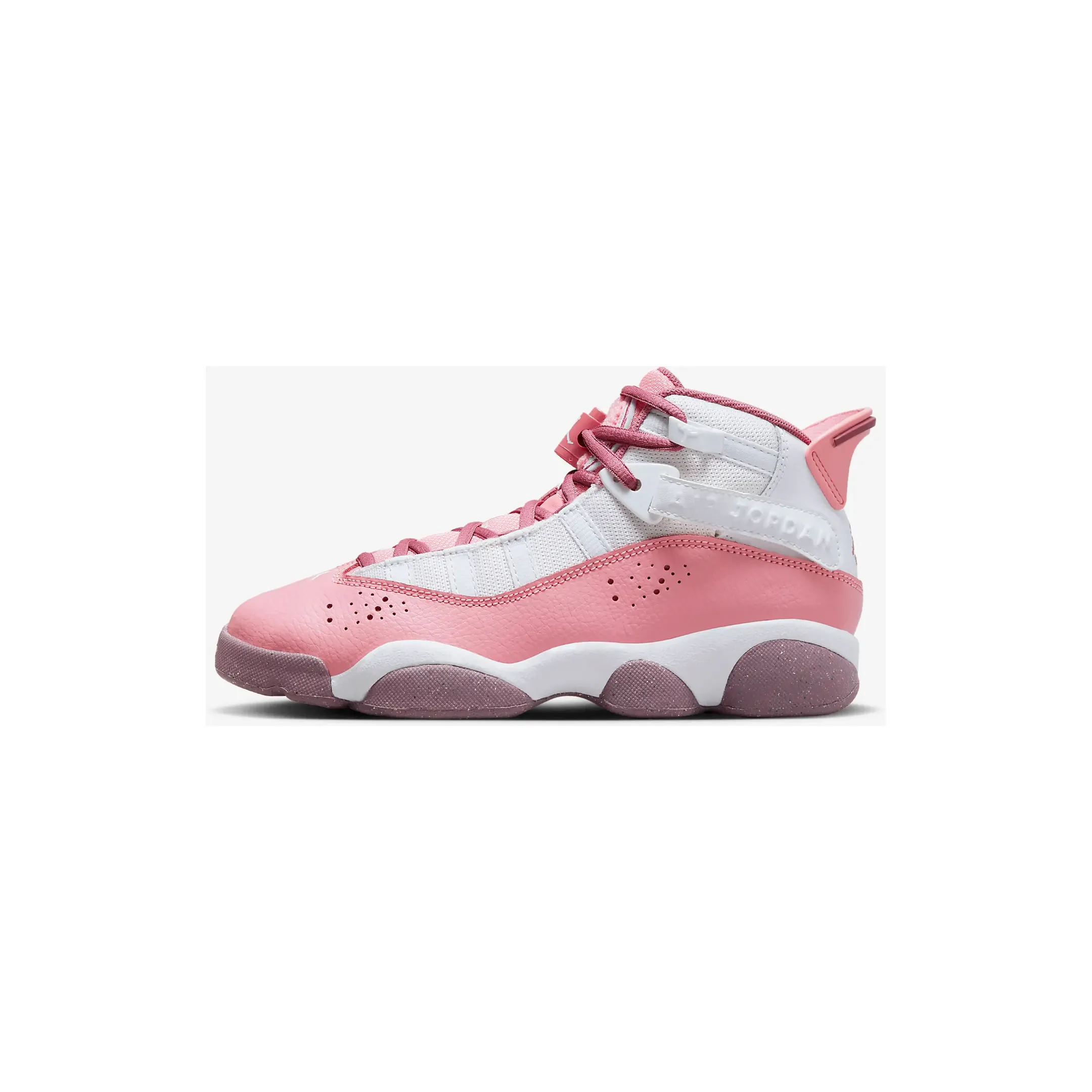 Kid's Jordan 6 Rings Shoes - Coral Chalk / White / Desert Berry