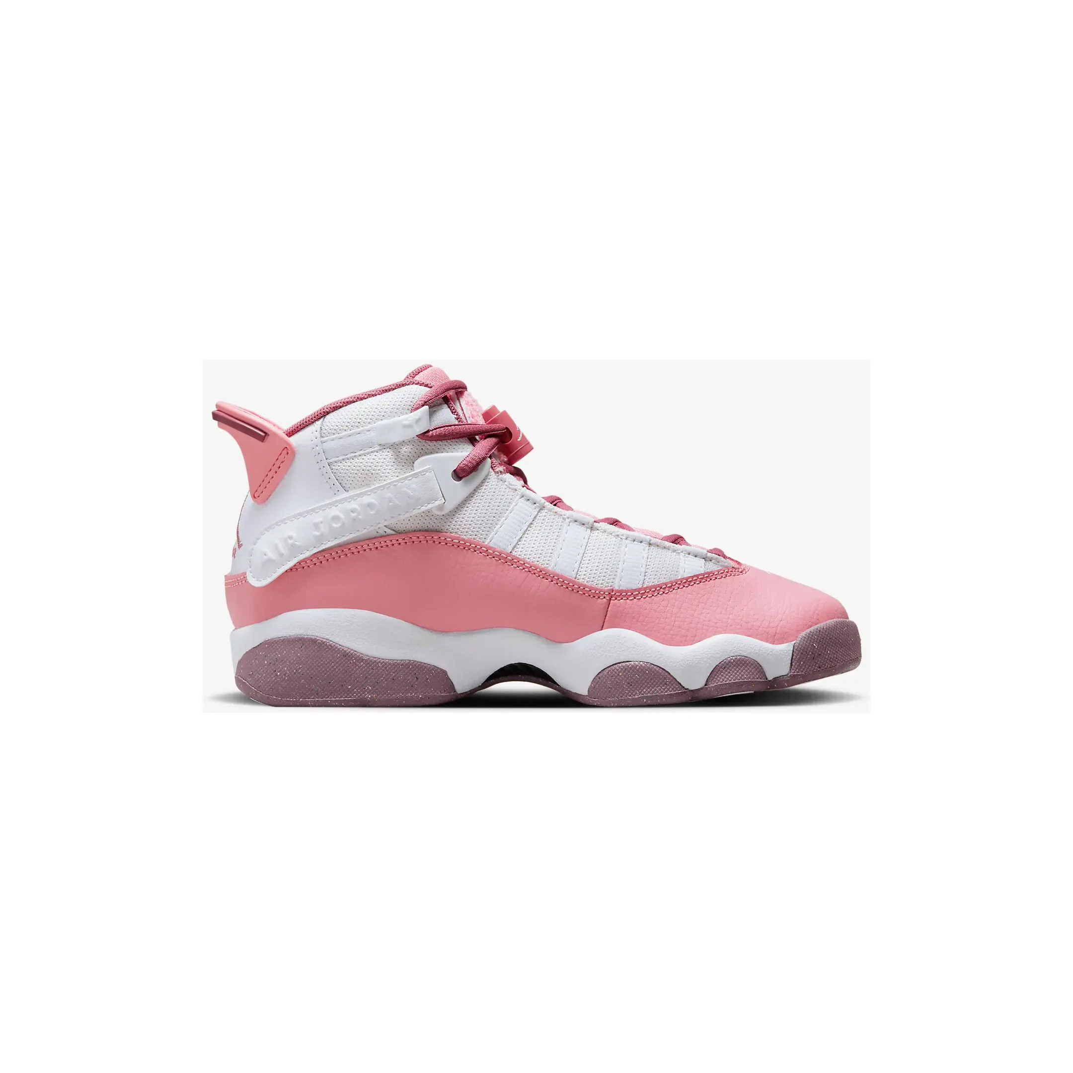 Kid's Jordan 6 Rings Shoes - Coral Chalk / White / Desert Berry