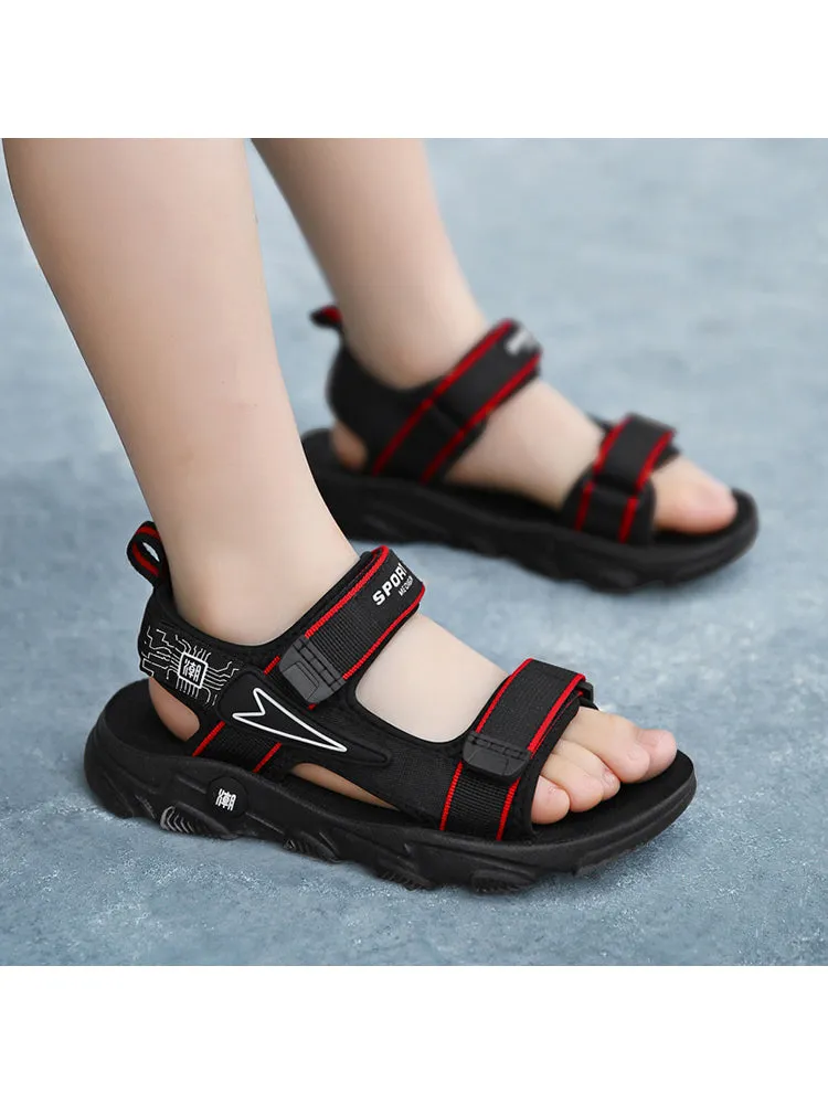 Kids Minimalist Velcro Lightweight Soft Sole Open Toe Kid'S Sandals