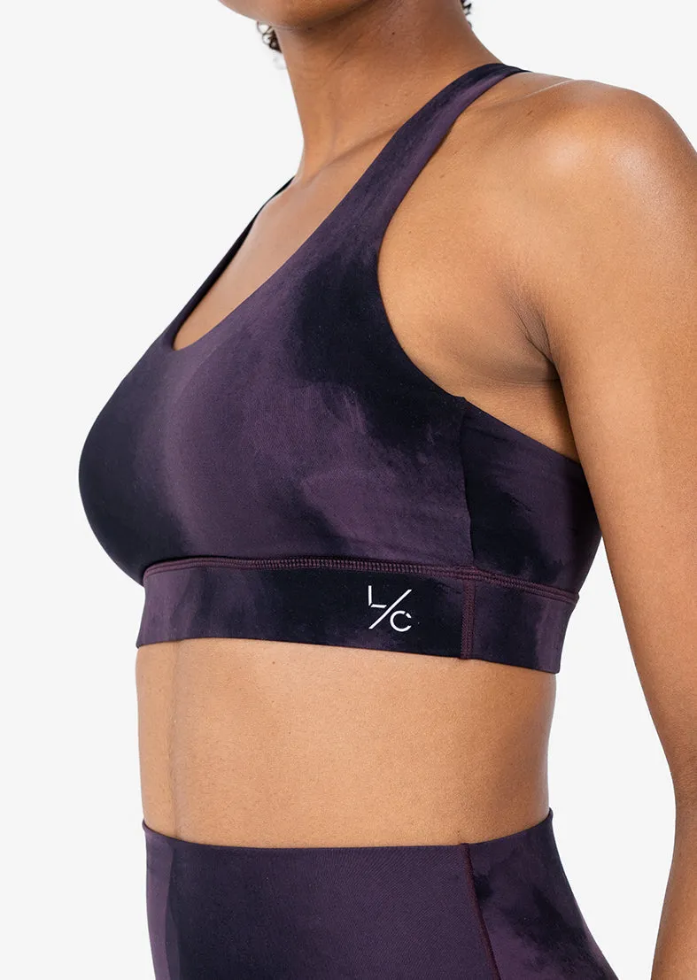 Life Active Marble Bra Mulberry Black FINAL SALE