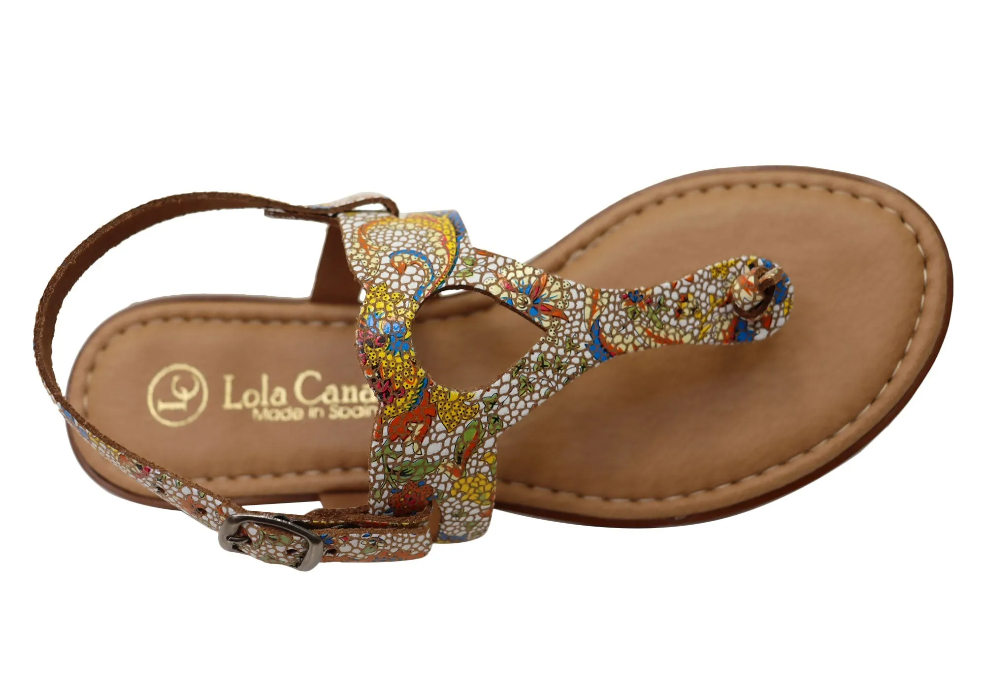 Lola Canales Cidney Womens Comfortable Leather Sandals Made In Spain