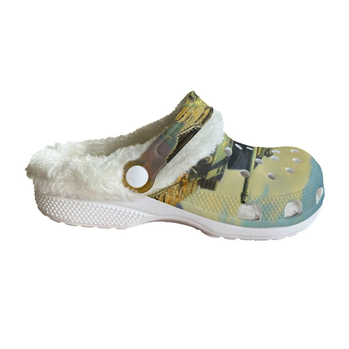 Mc#25 Men's Classic Clogs with Fleece, tank print