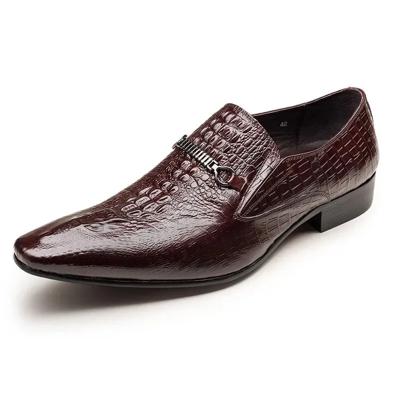 Men's Artificial Leather Oxford Luxury Dress Slip-on Shoes