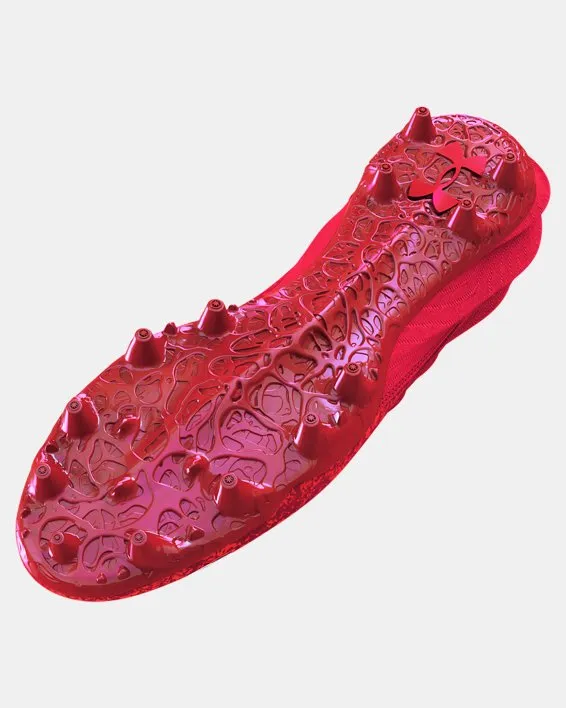 Men's UA Blur 2 MC Suede Football Cleat - Red/Beta