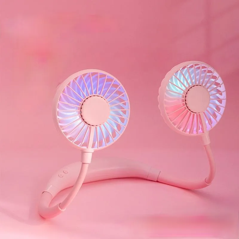 Mini Fan Hanging Neck USB Portable Sports Desktop Mute Portable Rechargeable Hand-Held Electric Fan