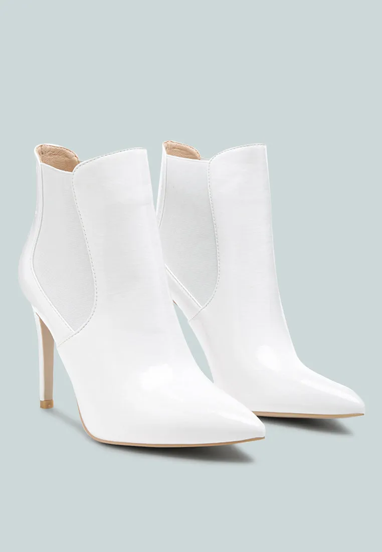 MOLINA High Heeled Chelsea Boot In White