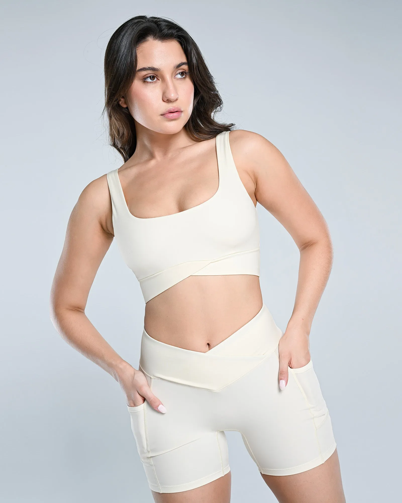 Move Free Bra& Bike Short Set with Pockets