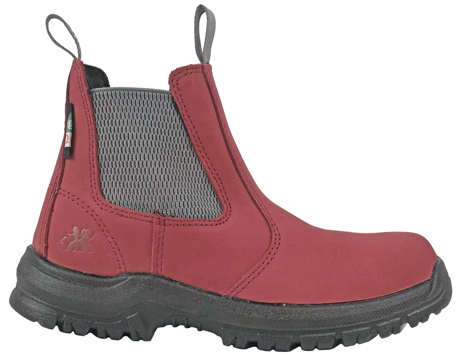 Moxie Trades Womens Angelina Red Leather Full-Grain Nubuck Work Boots