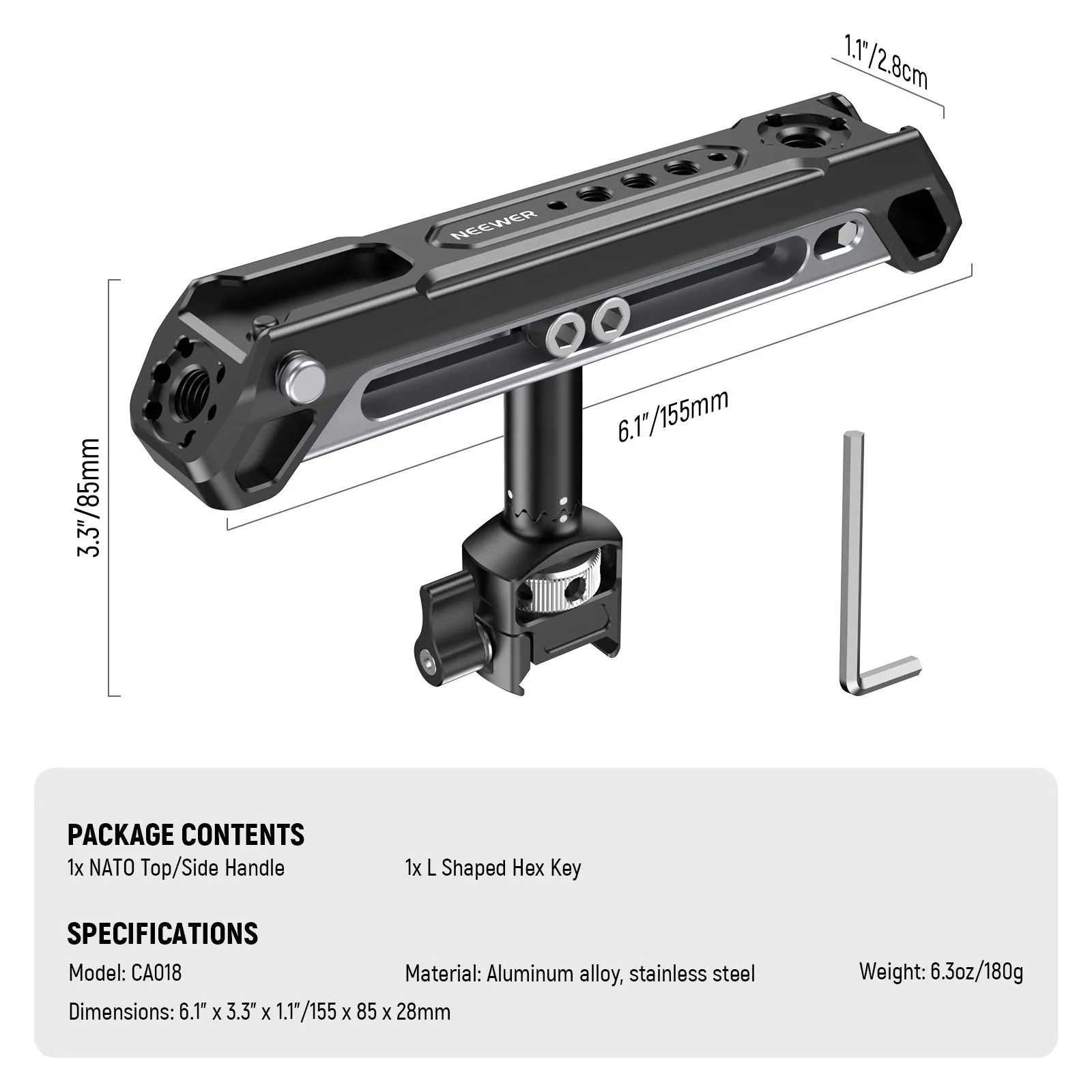 NEEWER CA018 2 In 1 Top Handle/Side Handle