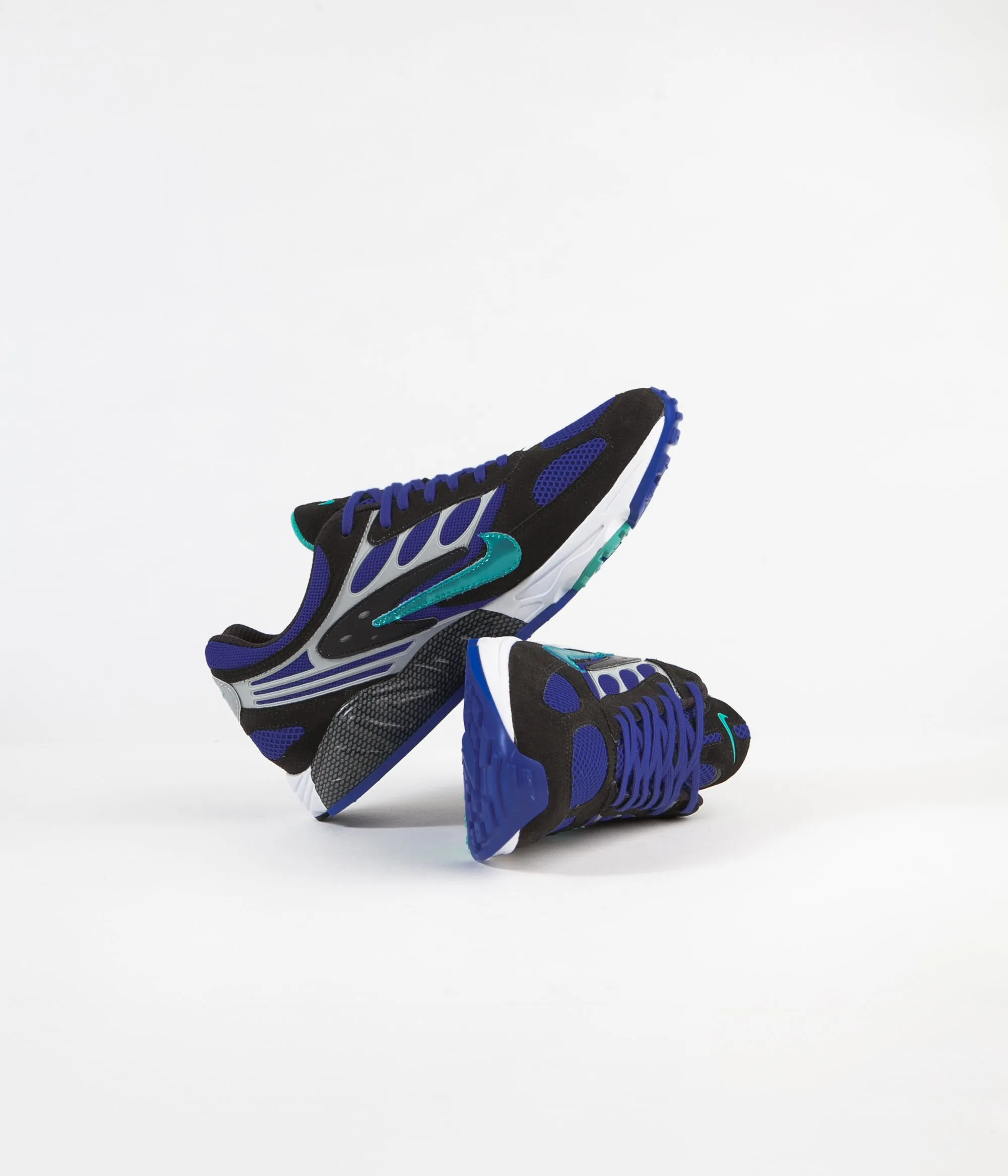 Nike Air Ghost Racer Shoes - Black / Hyper Jade - Racer Blue - Wolf Grey