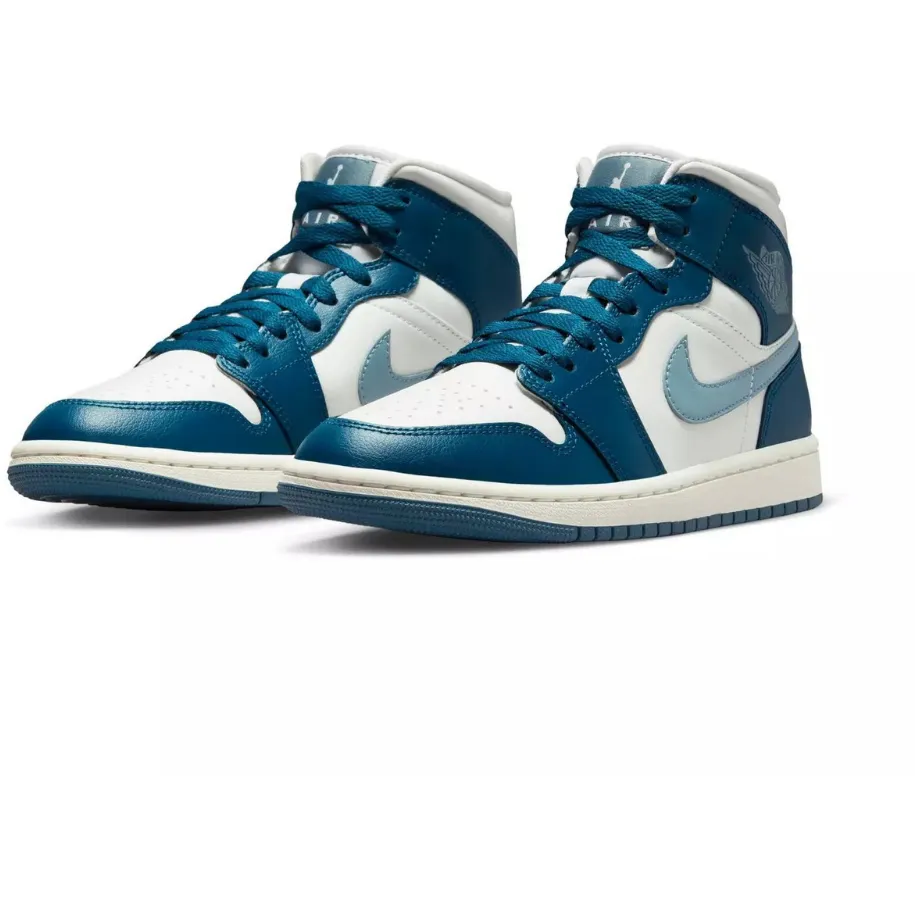 Nike Men's Air Jordan 1 Mid Shoes - French Blue / Sail / Ozone Blue