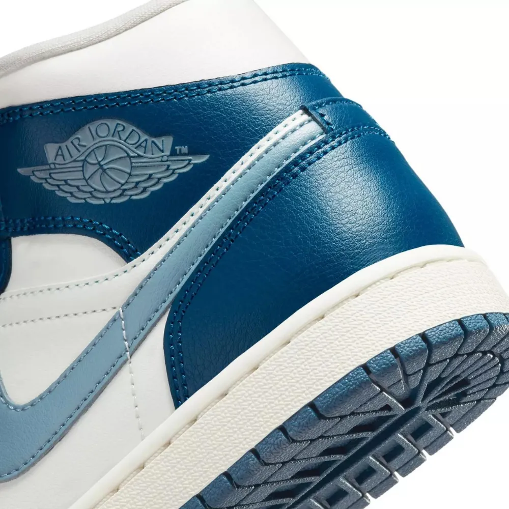 Nike Men's Air Jordan 1 Mid Shoes - French Blue / Sail / Ozone Blue