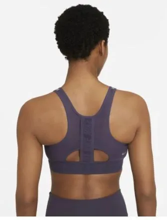 Nike Womens Swoosh UltraBreathe Medium Support Sports Bra - Purple