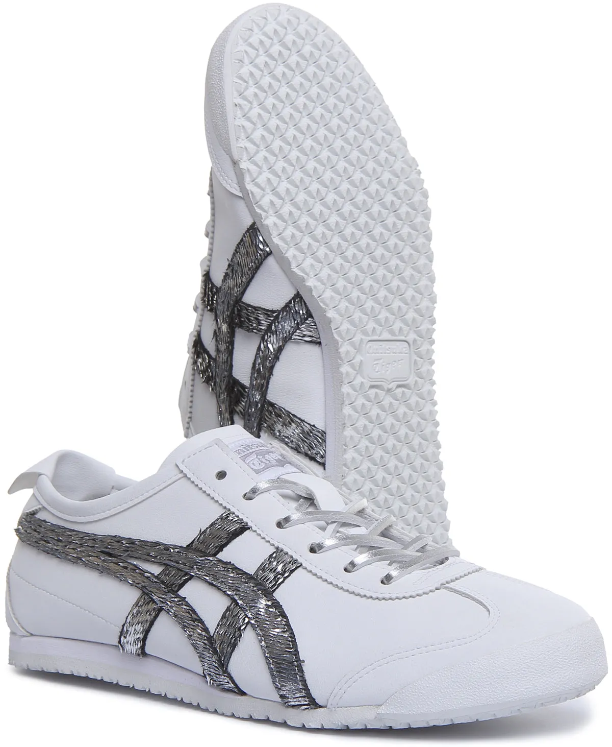 Onitsuka Tiger Mexico 66 In White Silver