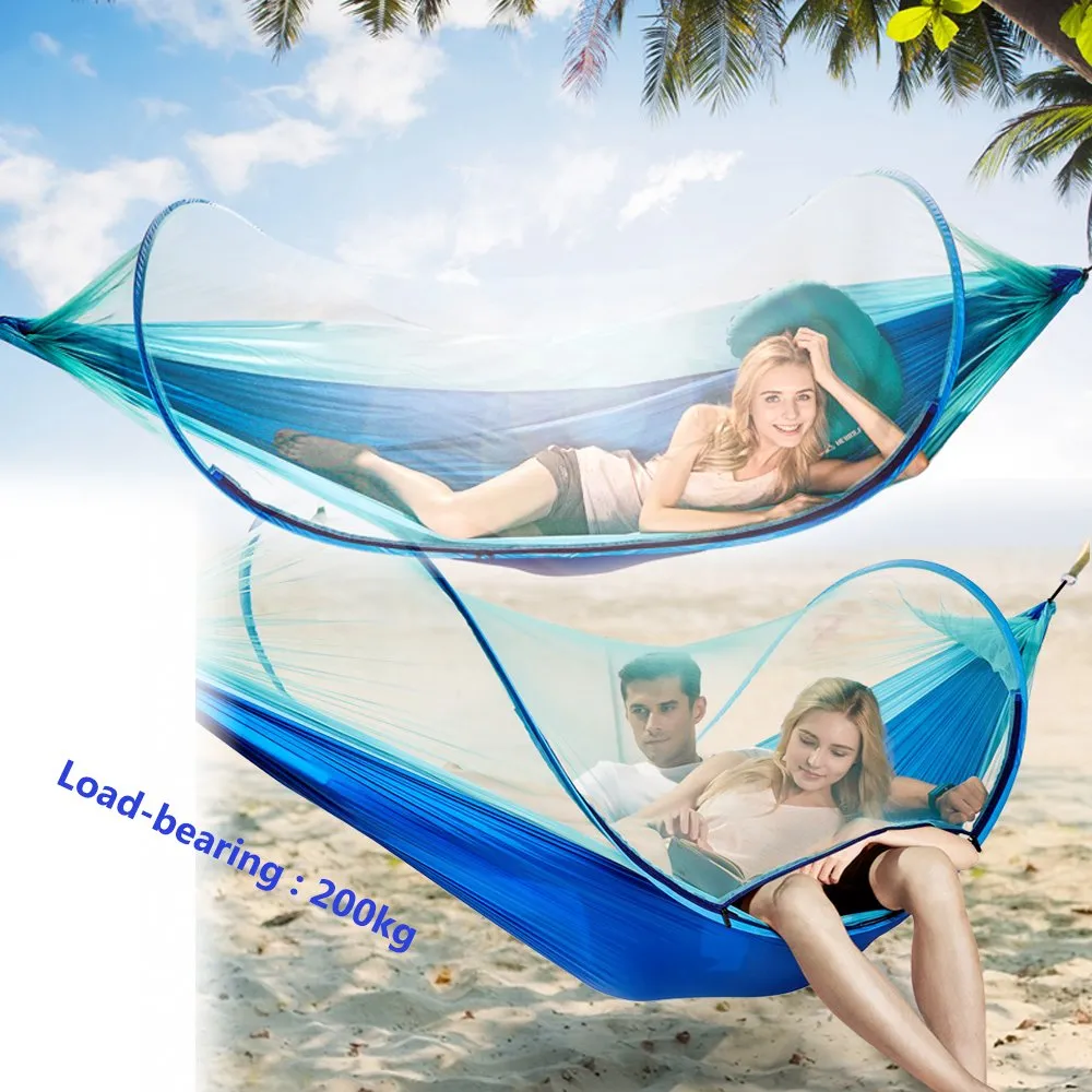 Parachute  Nylon Fabric Camping Hammock with Mosquito Net - Hann