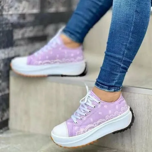 Pattern Canvas Women Sneakers Casual Sport Shoes